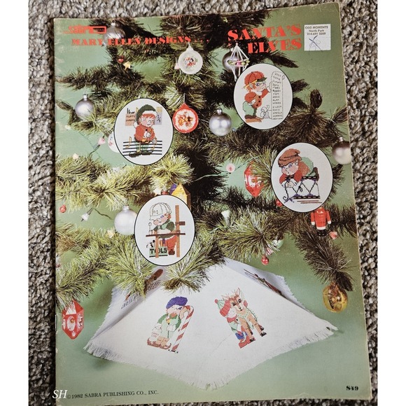 Other - Vintage 1982 Mary Ellen Designs Santa's Elves Cross Stitch Pattern Book Sabra...